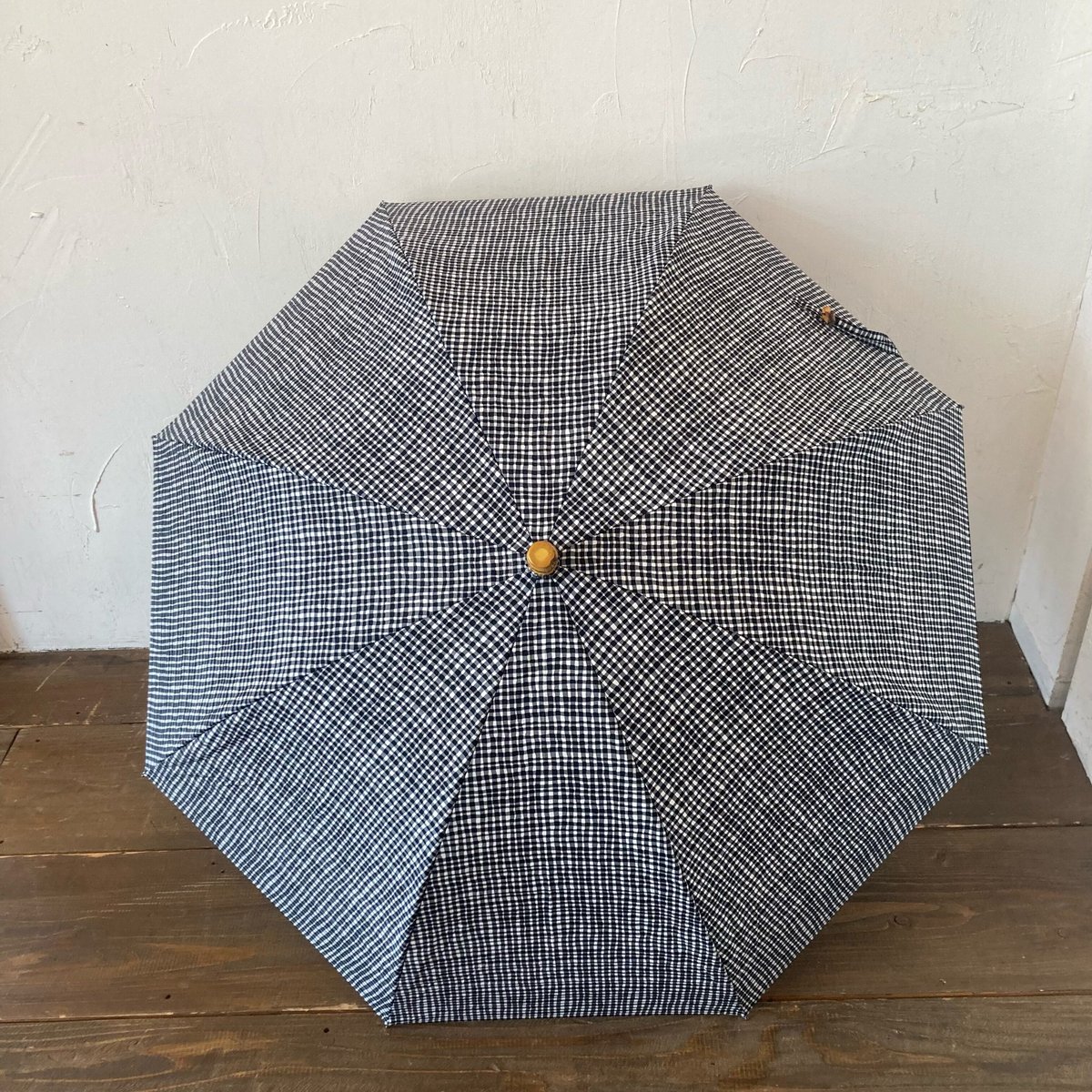 【新品未使用】Bon Bon Store 傘 ドローイングチェック ニューベーシック長傘／ドローイングチェック（ブラック