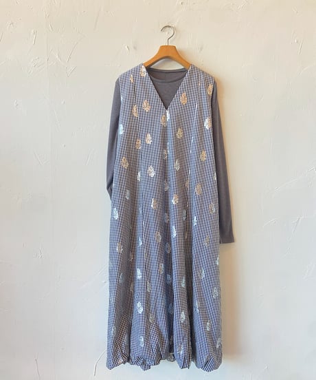 【SALE】<women> ne Quittez pas(ヌキテパ) Poplin Foil Print Sleeveless Balloon Dress（010551ZF2) / ●送料無料●