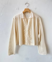 <women>Porter des boutons(ポルテデブトン) レースブラウス (P21-3-010-03)  エクリュ ●送料無料●