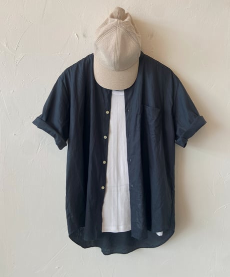 <men> MANUAL ALPHABET（マニュアルアルファベット）コットンリネン バンドカラーシャツ（MA-S-783）●送料無料●