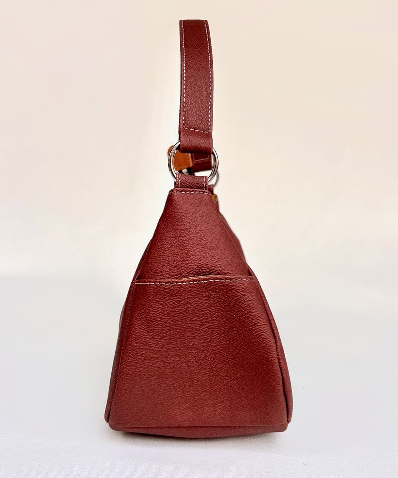 ★日本製★牛革★２ＷＡＹショルダーバッグ（ロング）★チョコ色★コロン★ コロン2Way / 2-Way Crescent Shoulder Bag【PNLT®】PV