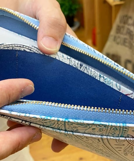 レインボーペイズリー柄L字長財布