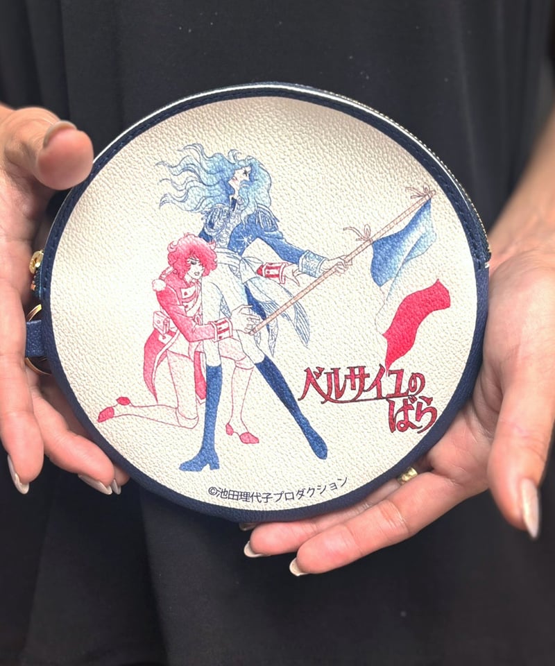 【新品未使用】希少　ベルサイユのばら　池田理代子　レザー　コンパクト財布 ベルばら×柏レザー ベルばら記念特別デザイン ベルばらマンホール型