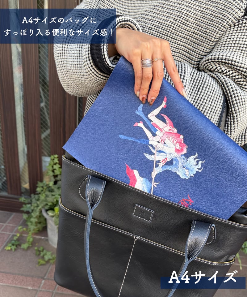 ベルばら ブックカバー(PVC) アンドレ&オスカルver.2 Blue | Harito