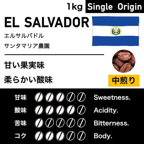 1kg【中煎り】エルサルバドル　サンタマリア農園