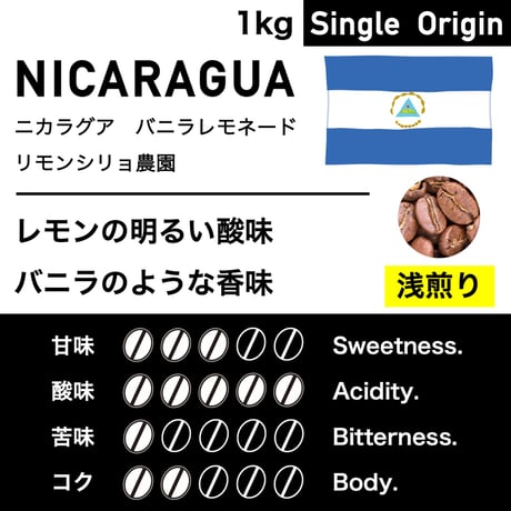 1kg【浅煎り】ニカラグア　リモンシリョ農園