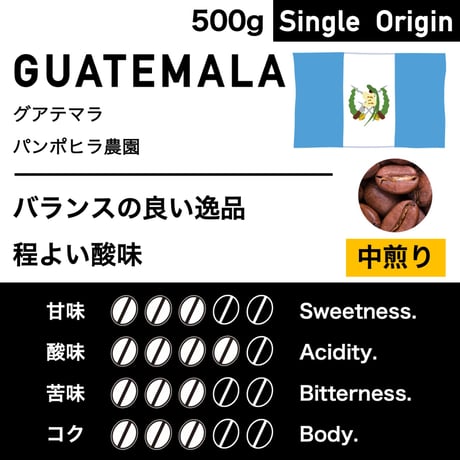 500g【中煎り】グアテマラ　パンポヒラ農園