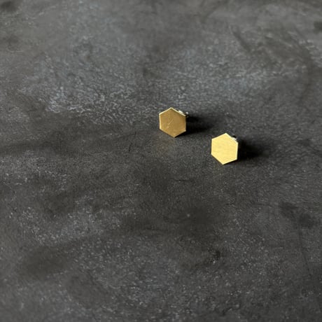 真鍮brass hexagon mini  ピアス／イヤリング