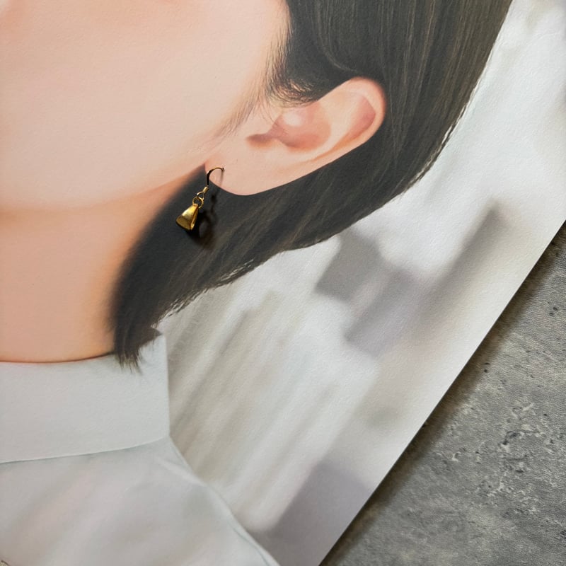真鍮 KUU ピアス／イヤリング | IRONO Handwork brass accessory