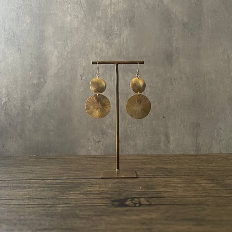 Sun & moon brass W <ピアス / イヤリング>