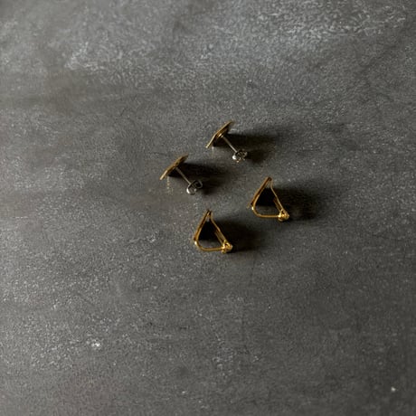真鍮brass hexagon mini  ピアス／イヤリング