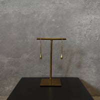 真鍮 long drop  ピアス／イヤリング