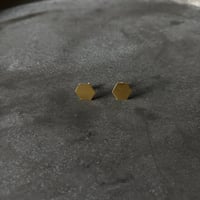 真鍮brass hexagon mini  ピアス／イヤリング