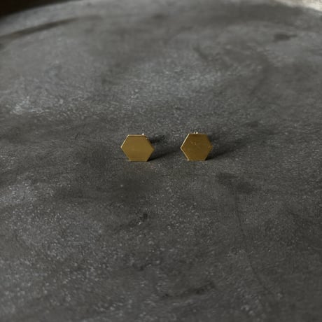 真鍮brass hexagon mini  ピアス／イヤリング