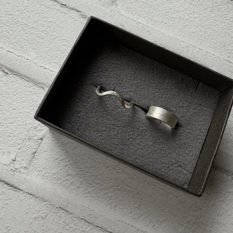 silver999  earcuff <nami & wide> Set