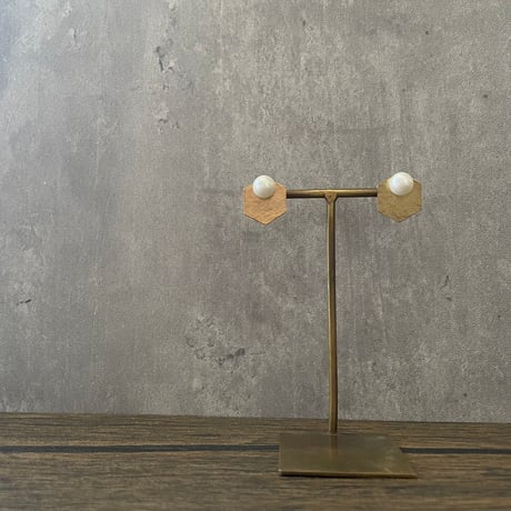 Hexagon  pearl   < ピアス / イヤリング >