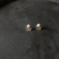 SILVER999 Pentagon パール ピアス／イヤリング