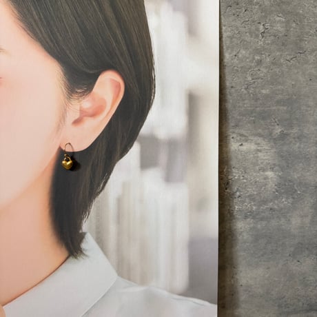真鍮 mini heart  ピアス／イヤリング