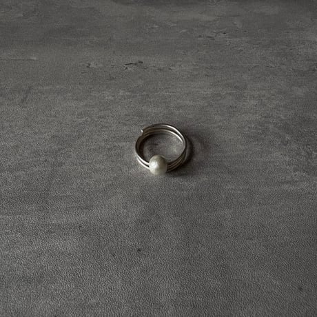 silver999 kurukuru pearl ring