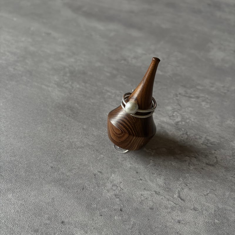 けろけろ３６ silver999 kurukuru pearl ring | IRONO Handwork