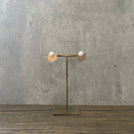 Hexagon  pearl   < ピアス / イヤリング >