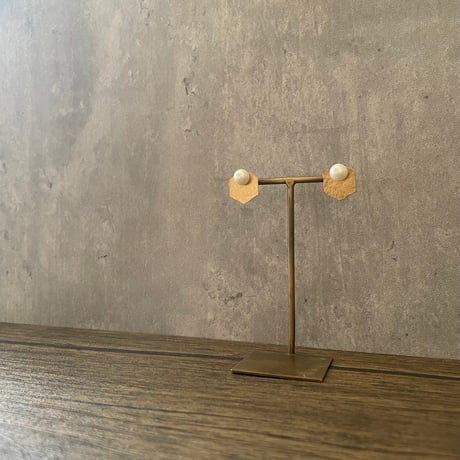 Hexagon  pearl   < ピアス / イヤリング >