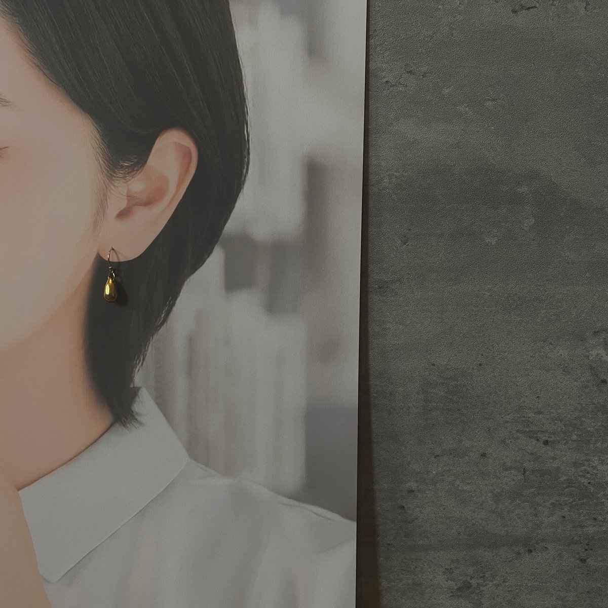 18K Gold vermeil drop（ピアス／イヤリング） | IRONO Handw