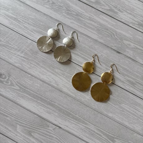 Sun & moon brass W <ピアス / イヤリング>