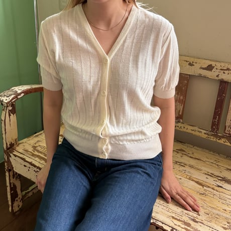 Acryl knit cardigan
