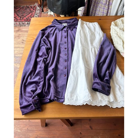 purple velours shirt