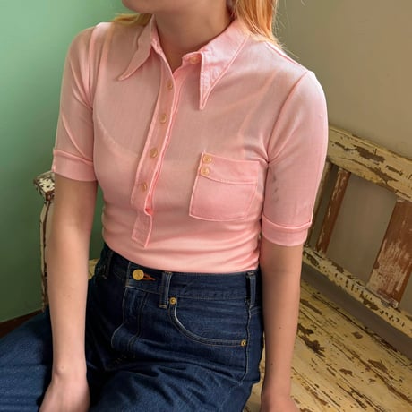70s made in Stockholm baby pink tops