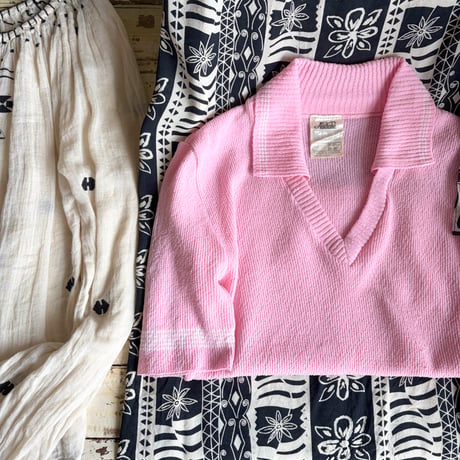 pink polo top