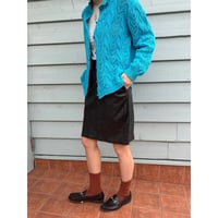 leather mini  skirt