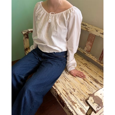waist gather blouse