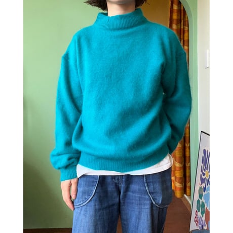 turquoise blue sweater