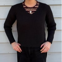 made in Italy v neck knit