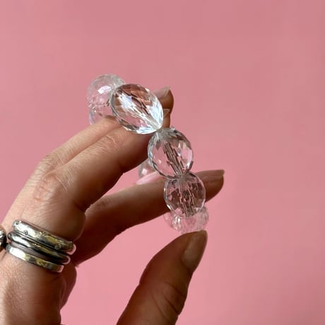 clear beads stretch bracelet