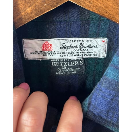 made in England check pattern shirt