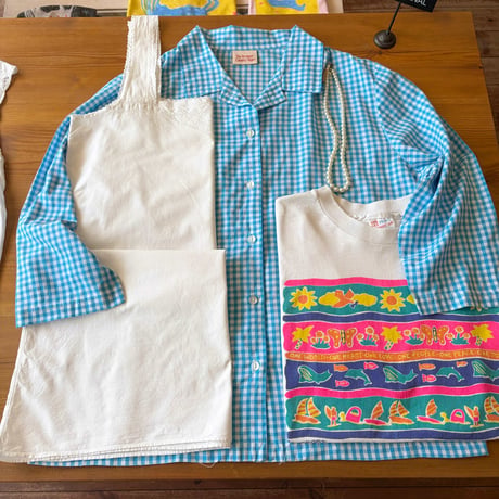 embroidery check shirt