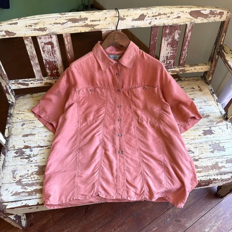 pink beige safari shirt