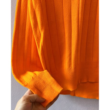 orange striped knit
