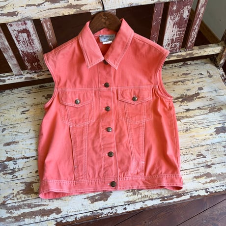 coral pink sleeveless jacket