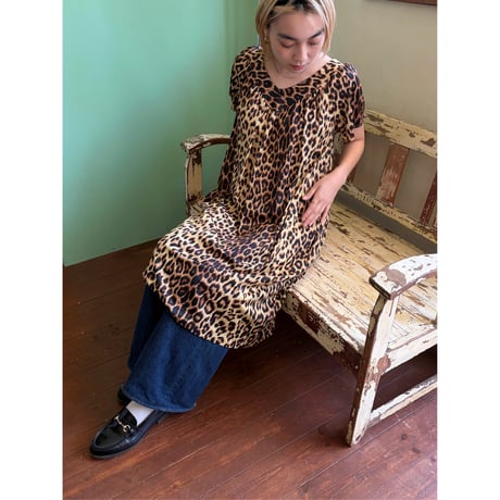 leopard midi  dress