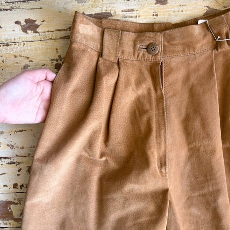 leather shorts