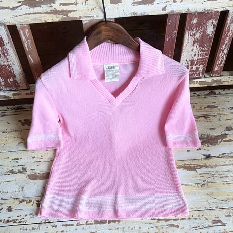 pink polo top