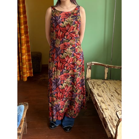 floral sleeve less dress