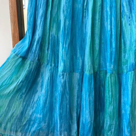 made in India blue cotton long skirt
