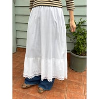 cutwork cotton long skirt