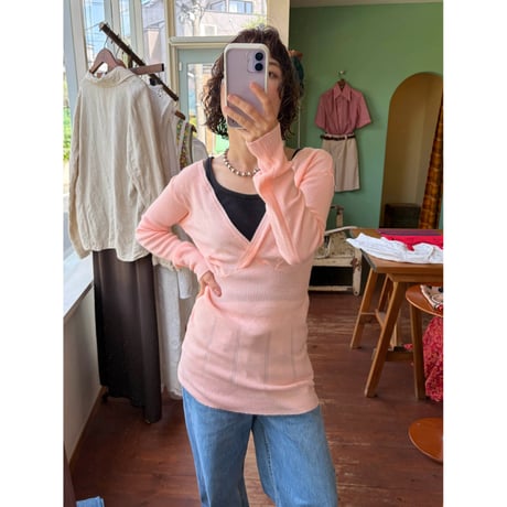 pink knit tops