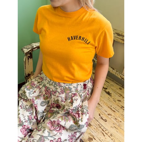 made in USA yellow logo tee
